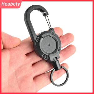 Heabety 1 cái dây thừng dây thể thao có thể thu vào móc chìa khóa dễ dàng kéo Khóa chống mất bật cao chống trộm kim loại dễ kéo khóa