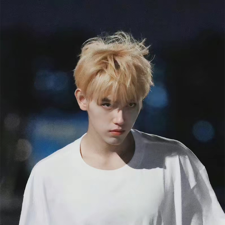 Yellow hair, false hair, short hair, boys, blond hair, white hair