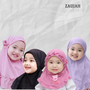 Zaujah kerudung bayi kcb perempuan 0 6 bulan lucu