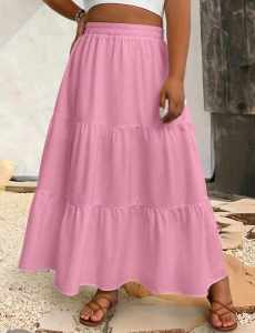 Casual Plain Color Plus Size Big Size Tiered Layered Skirt - fits up to 38 Waistline    - fits up to 38 cm waistline - classy and elegant - timeless classic  - timeless piece - casual office or party - classic piece - super kapal ng tela - hindi kayo ma