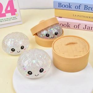Juviaal dumpling squishy squishy dumpling toy Low Rebound Steamed Bun Squeeze Toy Squeezable Soft Dough Ball Slow Rebound Toy Sensory Dough Reusable Sensory Stress Relief Toy Home Office