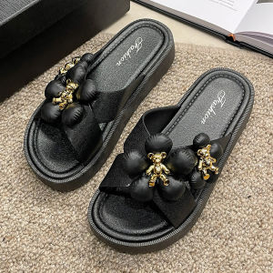 Mainland Sepatu Sandal Wanita Tali Terbaru Sepatu Selop Casual Sandal Cewek Sepatu Cewe Fashion Trendy Sandal Selop Karet HSN182