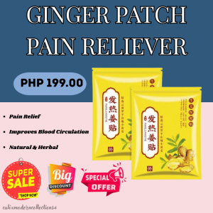 Top Selling Ginger Patch For Pain Relief Natural Herbal Therapy - Relieve Muscle Pain Joint Pain Back Pain Neck & Shoulder Aches Self Heating Ginger Patches For Men & Women Improve Blood Circulation Relaxation & Comfort Anywhere