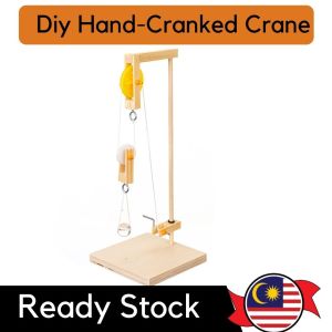 READY STOCK Pembuatan Produk Mekanikal - Kren ( Sistem Takal ) /Hand Cranked Crane Model Toy Science Technology