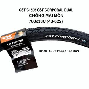 Lốp xe đạp thể thao CST C1605 Corporral Dual 700x38C (40-622) chống mài mòn