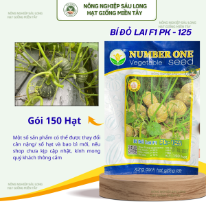 PK-125 Giống BÍ ĐỎ lai F1 numberone - gói 150 hạt