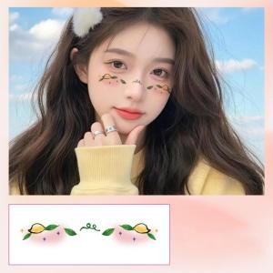 Face Makeup Patches Music Note Face Tattooed Sticker Temporary Tattooed Waterproof Face Tattooed Stickers for Halloween