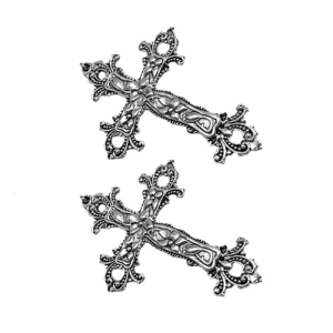 Catholic for Cross Shape Hairpins All-match Gothic Alloy Clips Headdress Antique Silver Hair Clip for Kids Bangs Hold Pr