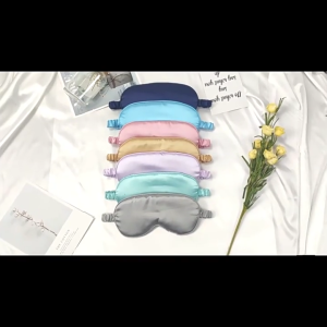 ตัวป้องกันแผ่นปิดตาผ้าเรียบผ้าปิดตาช่วยป้องกันการรั่วซึมของแสงระหว่างการเดินทาง