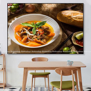 Tranh bò khotranh trang trí quán ăn tranh treo tường tráng gương kèm đinh treo