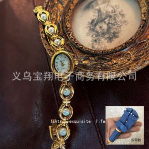 LSVTR New model hot-selling on Douyin direct from the manufacturer foreign trade vintage light luxury imitation pearl watch elegant bracelet watch for women