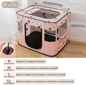 Cat Tent Foldable Cat House Pet Playpen Washable Cat Delivery Room Large Dog Cage Wear-Resistant