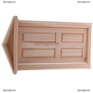[COD] Springhooe 1:12ตุ๊กตาจำลองขนาดเล็ก DIY ไม้ Spire ประตูเฟอร์นิเจอร์อุปกรณ์เสริม