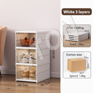 STON Foldable Shoe Rack Organizer Space-Saving Dustproof Shoe Storage Box for Closet Dormitory Home Easy Assembly Lightweight Stackable