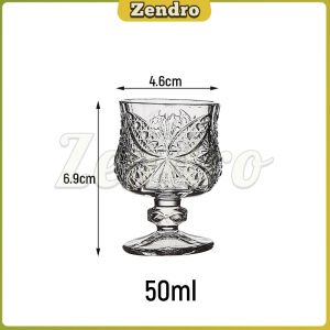 ZEO Household Diamond Goblet Wine Whiskey Glass 50ML Champagne Fruit Juice Wine Glass 1Pc