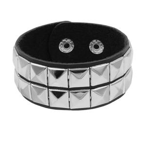 Gelang Pop Punk Bracelet Retro Aksesoris/Punk Spike Pyramid