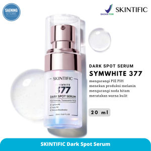 SKINTIFIC - Symwhite 377 Dark Spot Serum 20ml | Niacinamide Serum Mencerahkan Tumpas Komedo Penghilang Noda Hitam Perbaikan Bekas Jerawat Dark Spot Anti-Acne Eksfoliasi Mengangkat Sel Kulit Mati Exfoliating Whitening Serum Pemutih