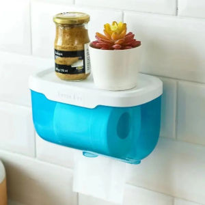 Wall Mount Toilet Napkin Holder Waterproof Mobile Phone Storage Shelf Storage Rack Tissue Bathroom Box 3 Colors