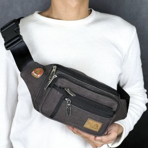 POLO AMSTAR Waistbag Slingbag Canvas Tas Selempang Pria Casual Multifungsi Tas Pinggang Cowok Kanvas