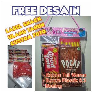 Tas Label Ultah Jajan Snack Plastik Ulang Tahun: Paket Murah Meriah