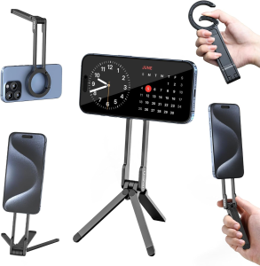 Alloy Universal Magnetic Phone Tripod Foldable Mini Portable Strong Magnetic Aluminum Alloy Phone Stand 360° Rotatable