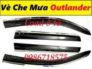 Vè Che Mưa Xe Outlander 2026-2018 Mẫu Vè Đen Chỉ Inox Hàng Dày Đẹp Loại 1 Có Chữ Outlander Chất Liệu Nhựa ABS