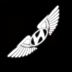 【หลายยี่ห้อสำหรับเลือก】โลโก้ปีกสะท้อนแสงสูง/เลเซอร์สติกเกอร์รถปีกสะท้อนแสงสูงเตือนรถรูปลอกตกแต่งสำหรับฮอนด้า