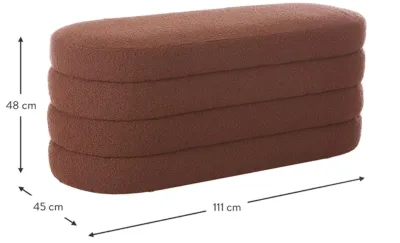 LaFloria® Bouclé Ottoman/ Boucle Bench / Tufted Futon / FreeShipping
