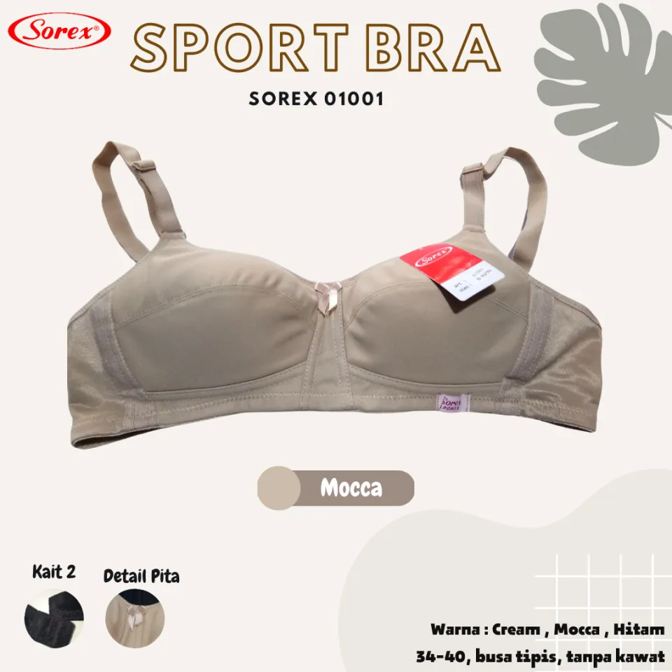 Sorex Sport Bra / BH Pakaian Dalam Wanita Basic Tanpa Kawat Busa Tipis  Sorex 01001 Online Beken By Rumah Pastel