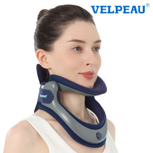 VELPEAU Cervical Neck Traction Device Adjustable Neck Support Brace for Men & Women Neck Stretcher for Pain and Decompression Relief Posture Corrector(Foam Pads Version)