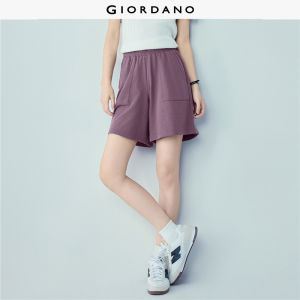 Giordano Beau Monde Women 100% cotton elastic waist french terry shorts Free Shipping 13406453