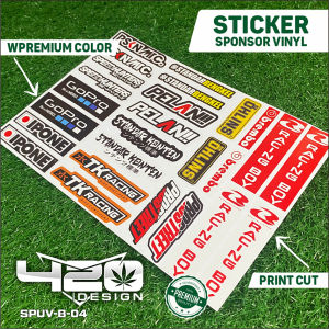Stiker Racing 1 Pack - Stiker Sponsor Stiker Helm Stiker Motor Sticker Motor - Kode SPUV - 420 Design