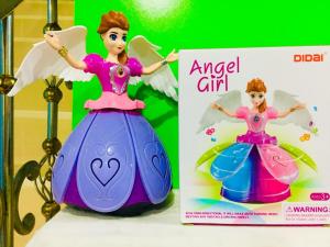 ตุ๊กตานางฟ้าเอลซ่าเต้นระบำ สีม่วง รุ่นAngel girl เคลื่อนที่ได้ มีเสียงเพลงเอลซ่า มีไฟสีสันสวยงาม มีปีกนางฟ้า