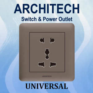 ARCHITECH INFINITY A63-C06 BROWN Stop Kontak - Colokan Universal