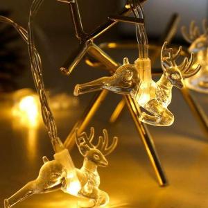 (SG Seller) Christmas Xmas fesitive Led lighting Reindeer 2.5m 20LED 3AA batteries blinking