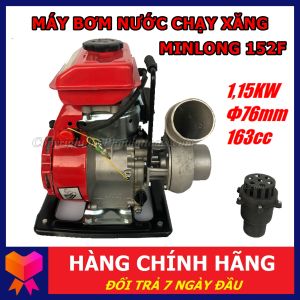 Máy bơm nước chạy xăng MINLONG 152 (1150W) - Ống Phi 76mm - Động Cơ 4 Thì - Bảo Hành 12 Tháng
