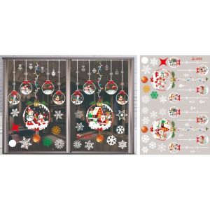 Christmas Window Stickers Santa Claus Snowflake DIY Wall Decal Christmas Decorations For Home Ornaments Gift 2025