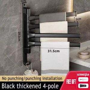 【APEX】NEW 3/4/5 Bathroom Rotating Swing Arm HangerTowel Rack Closet Organizer Hanging Clothes Hold