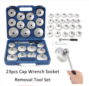 2019  23PCS Oil Filter Cap Removal Wrench Socket Set Ratchet Spanner Cup Type With Portable Storage Case