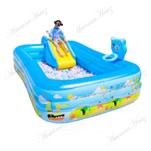 【free pompa】KOLAM RENANG ANAK PETAK PERSEGI PANJANG KARET BAHAN TEBAL UKURAN BESAR TINGGI - LOVABLEMART COD/BISA BAYAR DITEMPAT Swimming Pool Karakter Kolam Berenang Karet Plastik/ Kolam Renang Anak Jumbo Murah / Kolam Renang Anak Mandi Bola Ocean Pool