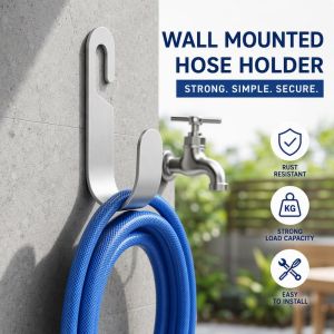 Lucky Star.my Garden Hose Holder Wall Mounted Stainless Steel Hose Storage Rack Faucet Hook Hose Organizer