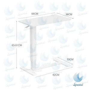 SG Stock Adjustable Side Table With Wheels C-Shaped Height Adjustable Mobile Desk Laptop Table Lift Coffee Table Bedside Desk