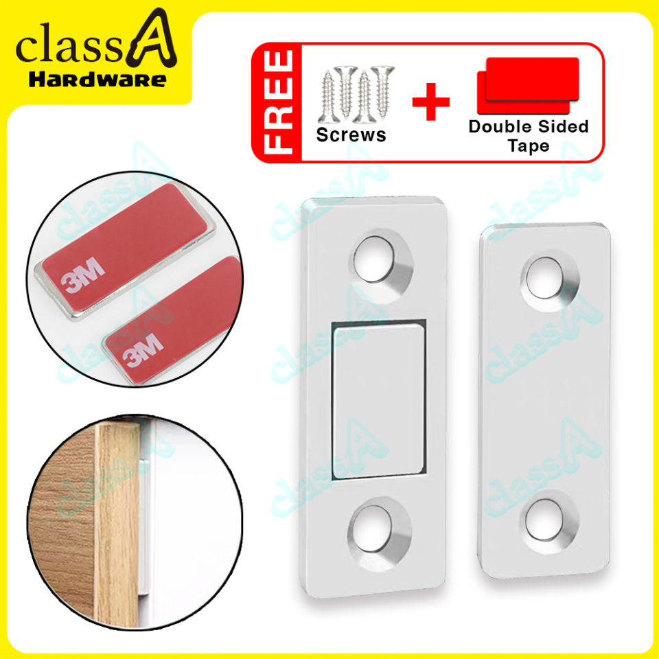 2pcs/Set Strong Door Closer Magnetic Door Catch Latch Door Magnet Furniture Cabinet Cupboard Screw/Sticker Ultra Thin