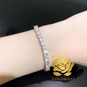 Gelang Titanium FULL MATA crystal swarovski Lapis Emas 18K ANTI KARAT perhiasan hadiah wanita