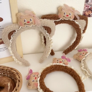 Hoạt hình vải nhung gấu hairhoop tất cả các tuổi mặt rửa trang điểm hairband ảnh thời trang phụ kiện cho lễ hội tiệc tùng lễ hội