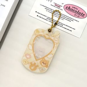 WHITE PVC Photocard Holder Mini Phone Dog Mobile Phone Photocard Frame Cartoon Design Unique Idol Card Display Protector Room Decor
