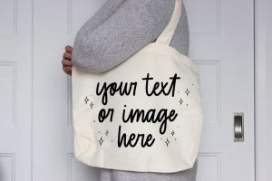 Customized Fabric Bag / Reusable Polyester Bag / Add Your Text or Image