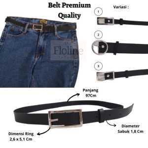 Floline Ols - Gesper Ring Belt Polos / Ikat Pinggang Style Fashion Wanita