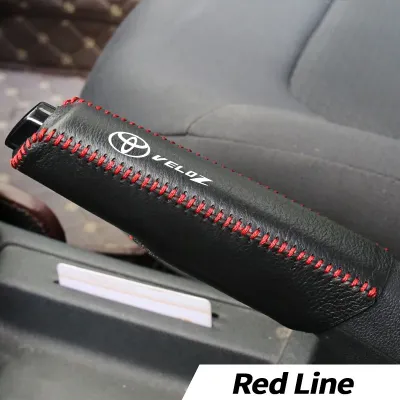 Toyota GR Car Leather Handbrake Cover Automobile Gear Handbrake Protective Cover Hand Brake Cover Protector For Toyota GR 86 Yaris Vios Corolla Cross Altis Supra Wish CHR Avanza
