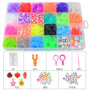 Childrens Day gifts 1500pcs Rubber Loom Bands Set Children DIY Toys Kid Make Woven Bracelet